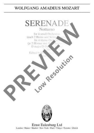 Serenade No. 8 D major - Full Score