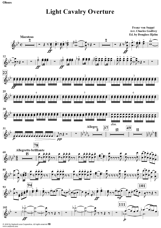 Light Cavalry Overture - Oboes