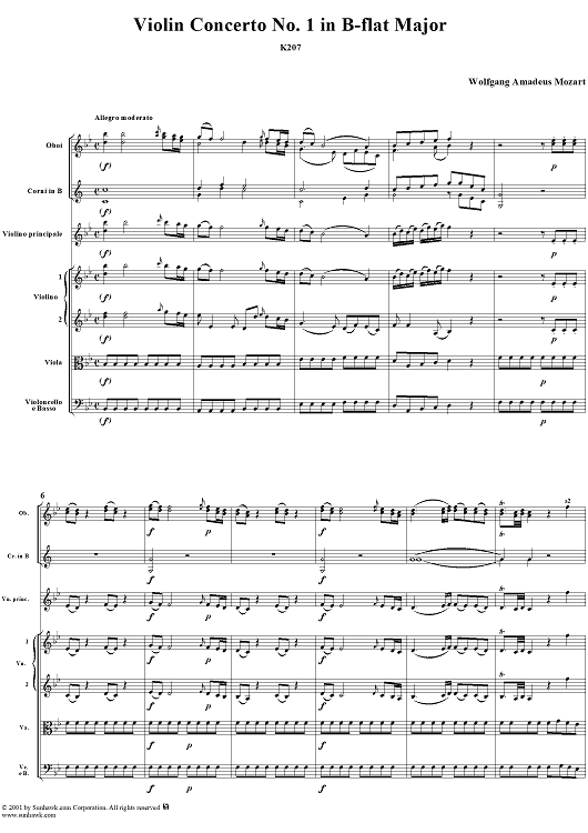 Violin Concerto No. 1 - Full Score