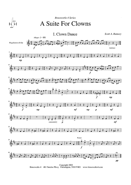 A Suite For Clowns - Cornet 2 in Bb/Flugelhorn