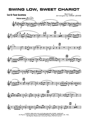 Swing Low, Sweet Chariot - B-flat Tenor Saxophone 2