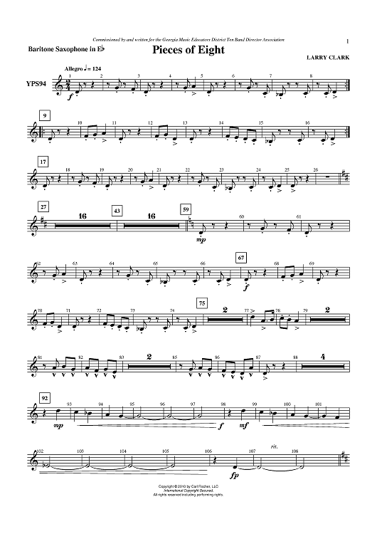 Pieces of Eight - Baritone Sax