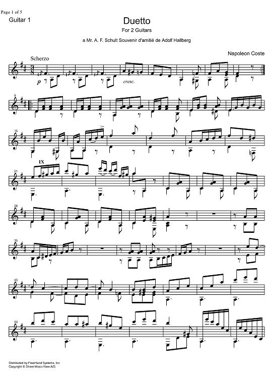 Duetto - Guitar 1