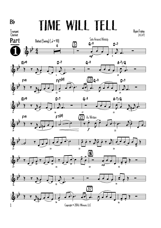 Time Will Tell - Bb Instruments Part 1