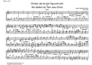 Christe, der du bist Tag und Licht BWV 1096