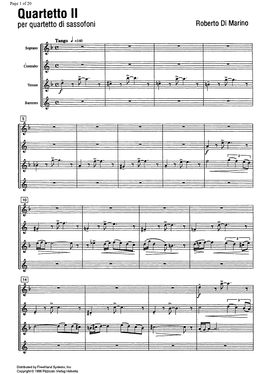 Quartetto II - Score