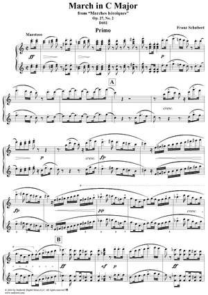 March in C Major, No. 2 from "Marches héroïques", Op. 27