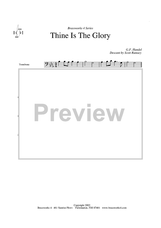 Thine is The Glory - Trombone