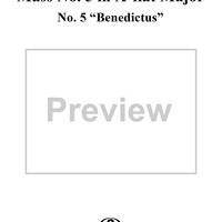 Mass No. 5 in A-flat Major, D678, No. 5: Benedictus