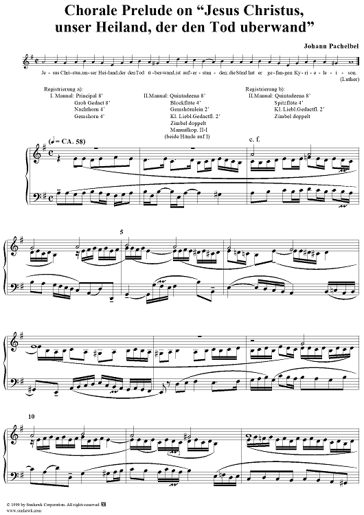Chorale Prelude on "Jesus Christus, unser Heiland, der den Tod überwand"