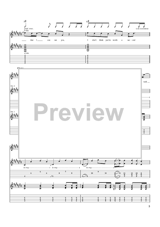 Rapid Hope Loss" Sheet Music by Dashboard Confessional for Guitar Tab