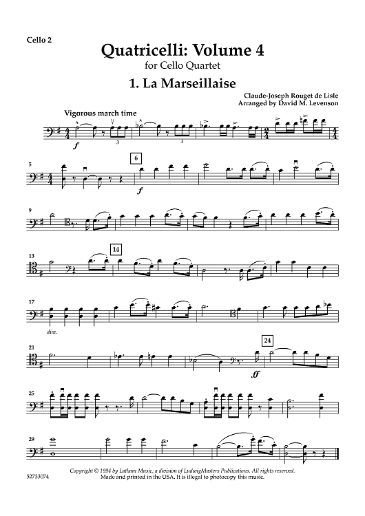 Quatricelli: Volume IV - Cello 2