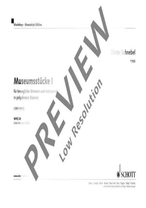 Museumsstücke I - Performing Score