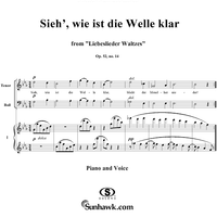 14. Sieh', wie ist die Welle klar