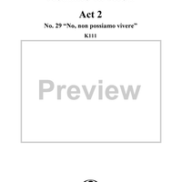 "No, non possiamo vivere", No. 29 from "Ascanio in Alba", Act 2, K111 - Full Score