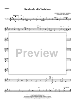 Sarabande with Variations - Violin 2