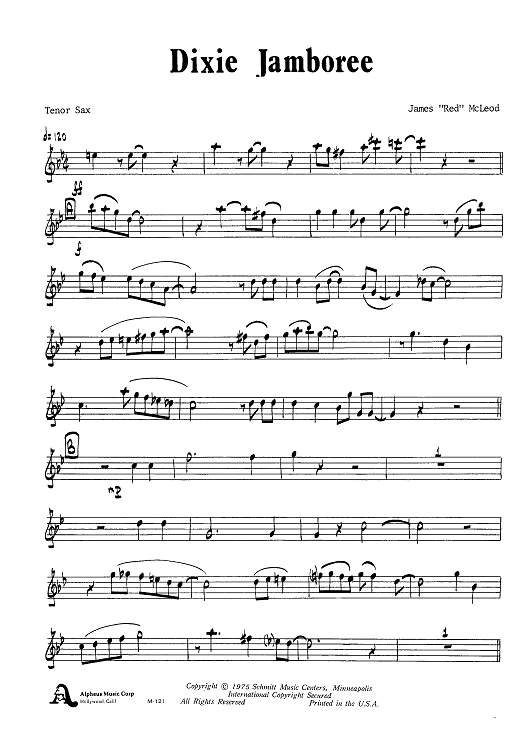 Dixie Jamboree - Tenor Sax