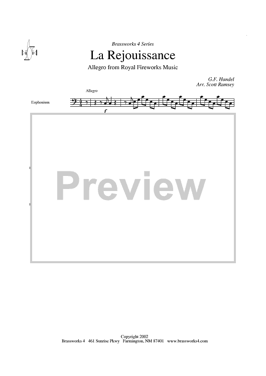 La Rejouissance - Euphonium