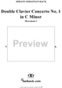 Double Clavier Concerto No. 1 in C Minor, Movement 2   (BWV 1060) - Score