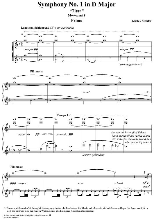 Symphony No. 1 in D Major, "Titan", Movement 1
