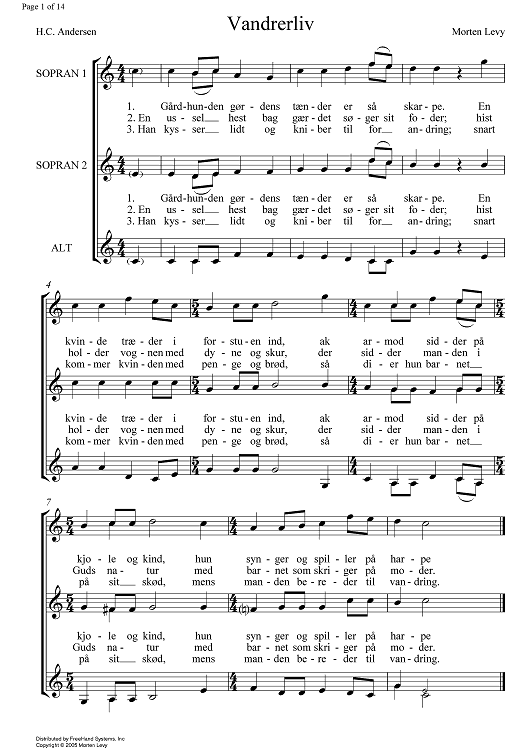 10 H.C. Andersen Sange