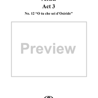 Introduction, Prayer-Chorus from "Aida", Act 3 - Score