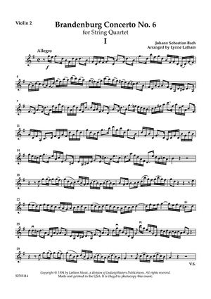 Brandenburg Concerto No. 6 - Violin 2