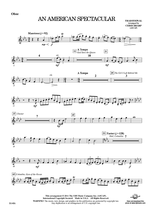 An American Spectacular - Oboe