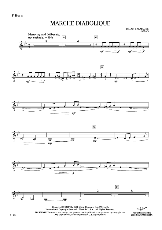 Marche Diabolique - F Horn