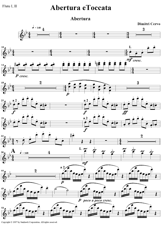 Abertura e Toccata - Flute