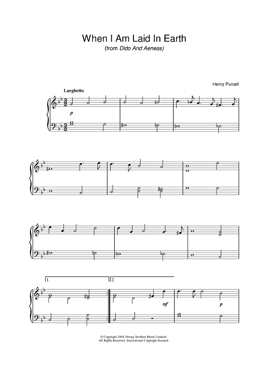 When I Am Laid In Earth (from Dido And Aeneas)