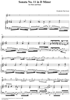 Sonata No. 11 in D Minor - Piano