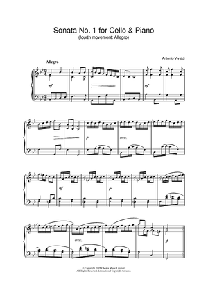 Sonata No.1 for Cello & Piano (4th Movement: Allegro)