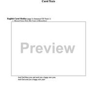 Cover, Contents and Carol Texts - Bonus Material