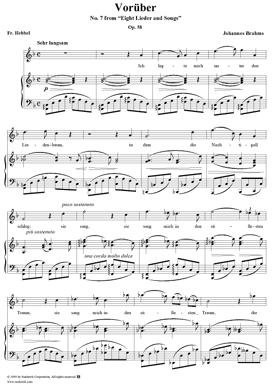 Vorüber - No. 7 from "Eight Lieder and Songs" op. 58