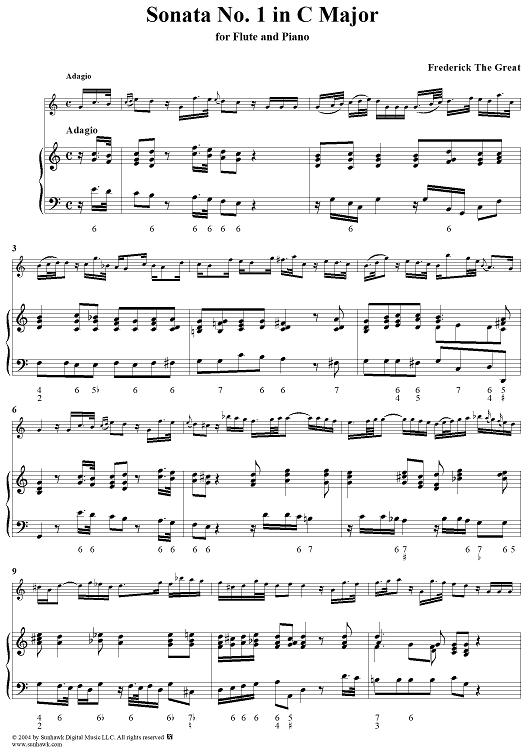 Sonata No. 1 in C Major - Piano/Score