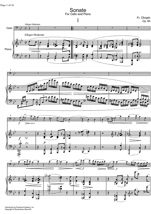 Sonata g minor Op.65 - Score