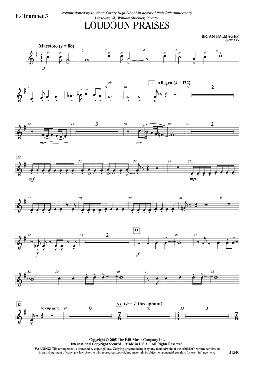 Loudoun Praises - Bb Trumpet 3