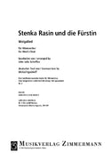 Stenka Rasin und die Fürstin - Choral Score