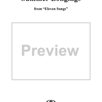 Summer Longings (from "Eleven Songs"), Op. 26