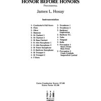 Honor Before Honors - Score