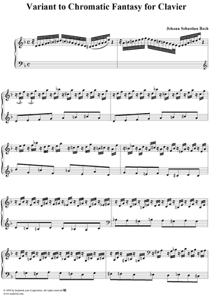 Variant to Chromatic Fantasy for Clavier  (BWV 903)