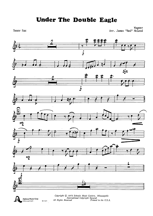 Under The Double Eagle - Tenor Sax