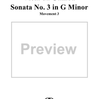 Sonata No. 3 in G Minor, Movement 3 - Piano Score