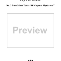 Missa Tertia:  O Magnum Mysterium, No. 2:  Kyrie alter