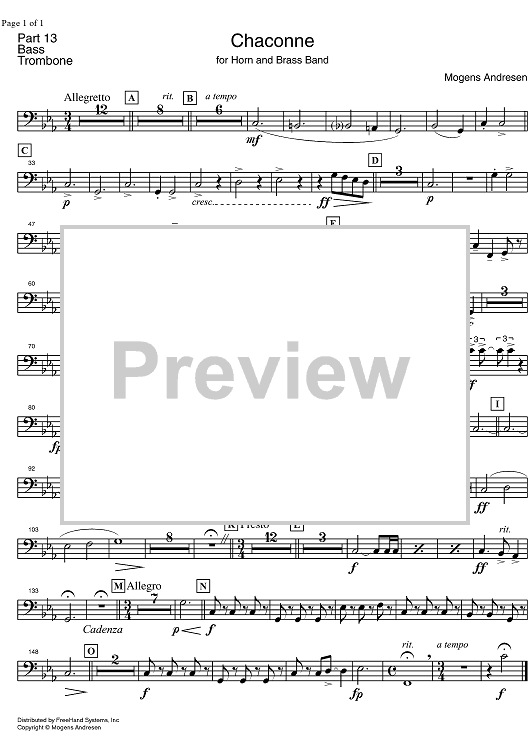 Chaconne - Bass Trombone