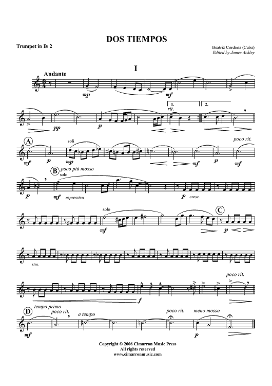 Dos Tiempos - Trumpet 2 in B-flat