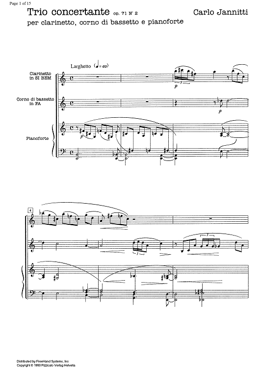 Trio concertante Op.71 No. 2 - Score