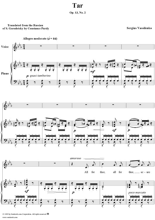 Tar - Op. 13, No. 2