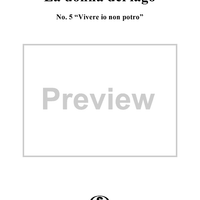 Vivere io non potrò: No. 5 from "La donna del lago", Act 1 - Score